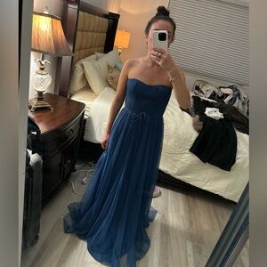 MARCHESA NWOT Notte Bridesmaids Imola Dress- Dusty Blue Size 0